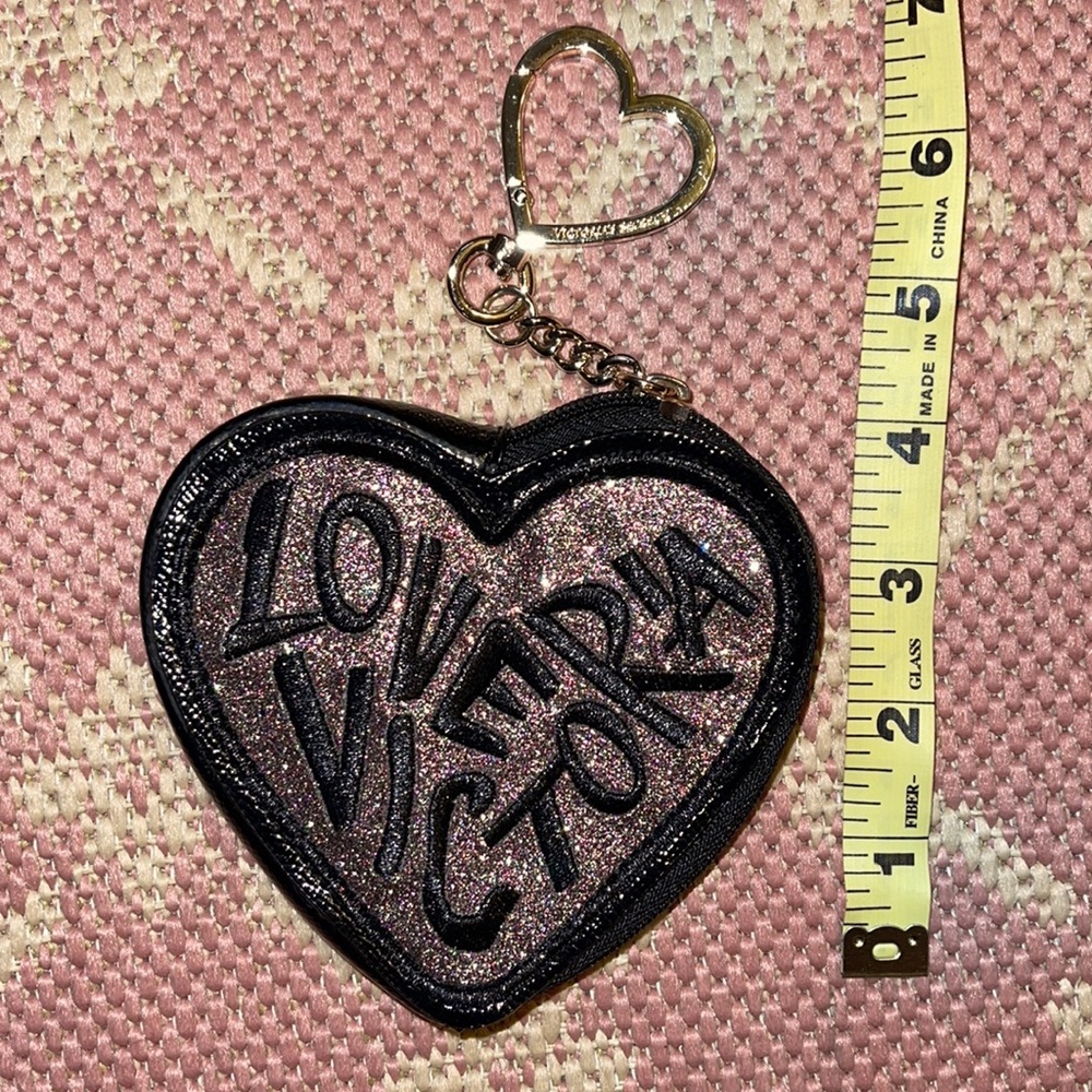 Victoria secret zippy coin pouch keychain